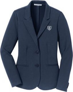 Ladies Knit Blazer, Navy